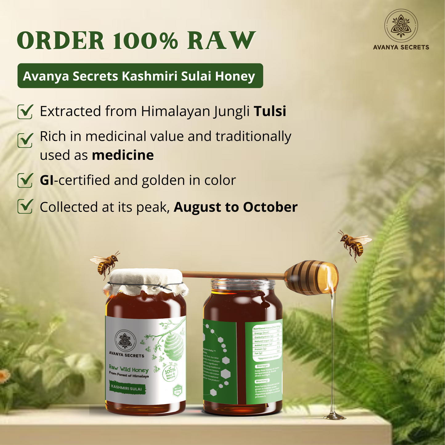 Kashmir Gi Tagged Sulai Honey